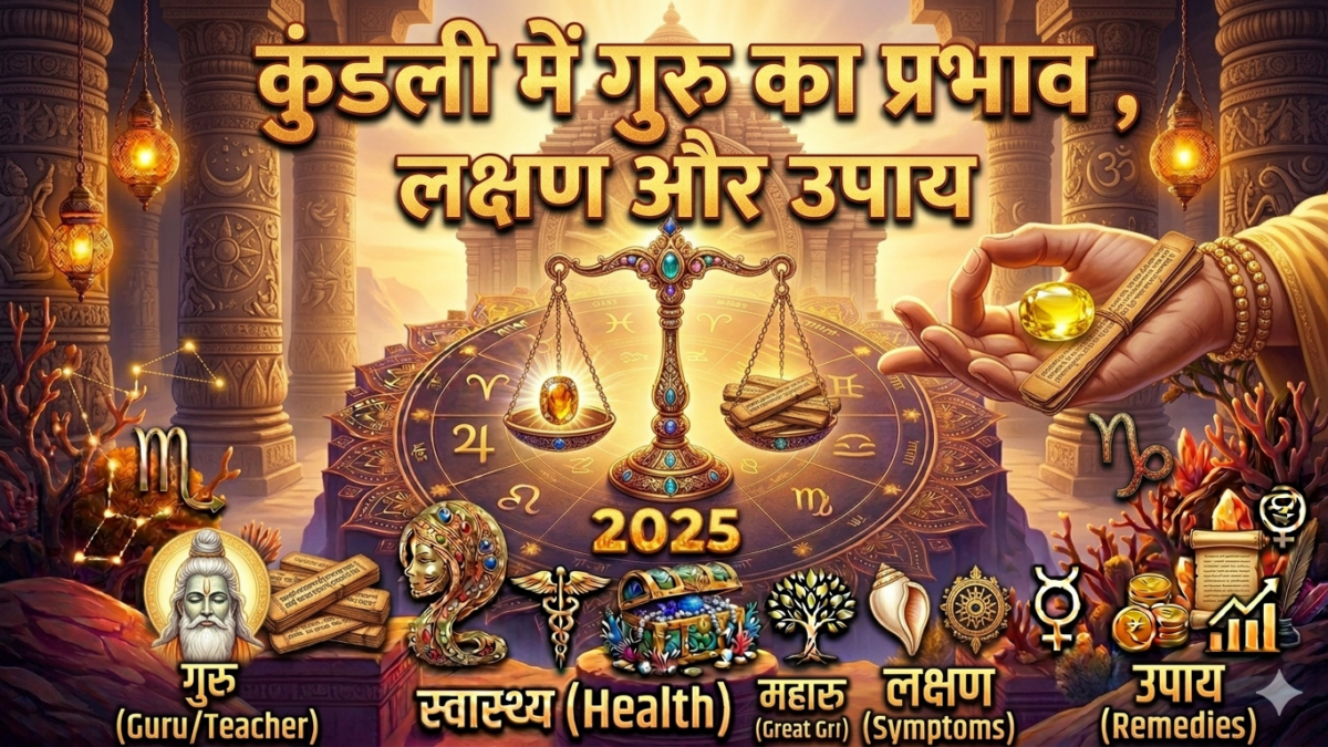 कुंडली में गुरु का प्रभाव,लक्षण और उपाय