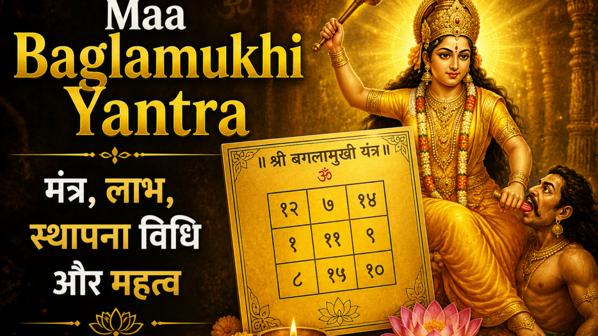 Maa Baglamukhi Yantra | मंत्र, लाभ, स्थापना विधि और महत्व