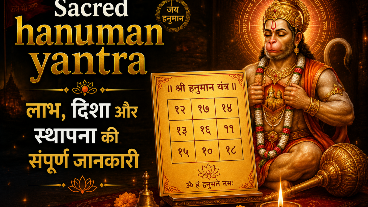 Sacred hanuman yantra  | लाभ, दिशा और स्थापना की संपूर्ण जानकारी