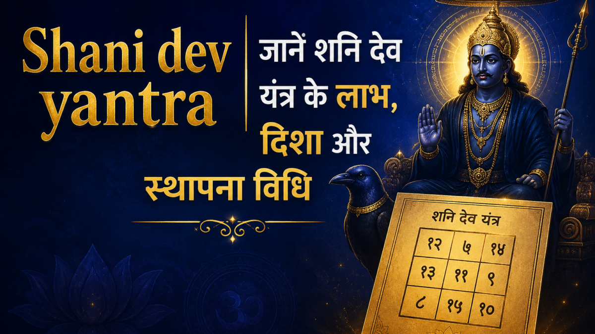 Shani dev yantra | जानें शनि देव यंत्र के लाभ, दिशा और स्थापना विधि